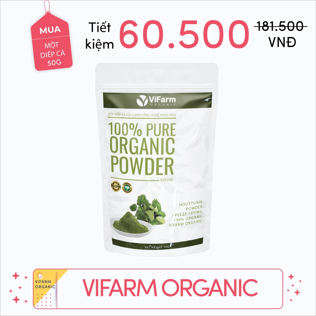 Bột Diếp Cá Nguyên Chất 100% ViFarm 50Gram | BigBuy360 - bigbuy360.vn