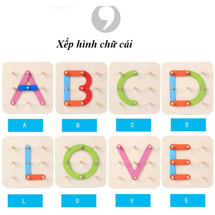 Ghép Que Tạo Hình Phát Triển Tư Duy Sáng Tạo Cho Trẻ - Đồ Chơi Montessori Rèn Luyện Tư Duy Logic