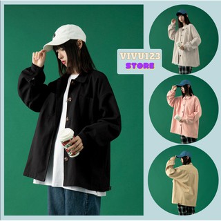 Áo khoác kaki sơ mi nam nữ chống nắng form rộng cao cấp ❤️ ULZZANG VIVU123STORE KAK055