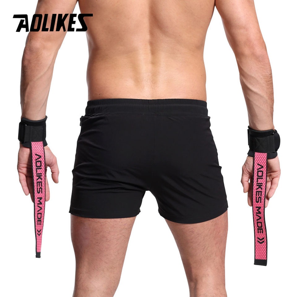 Cặp đai quấn cổ tay AOLIKES hỗ trợ nâng tạ tập gym chuyên dụng tiện lợi