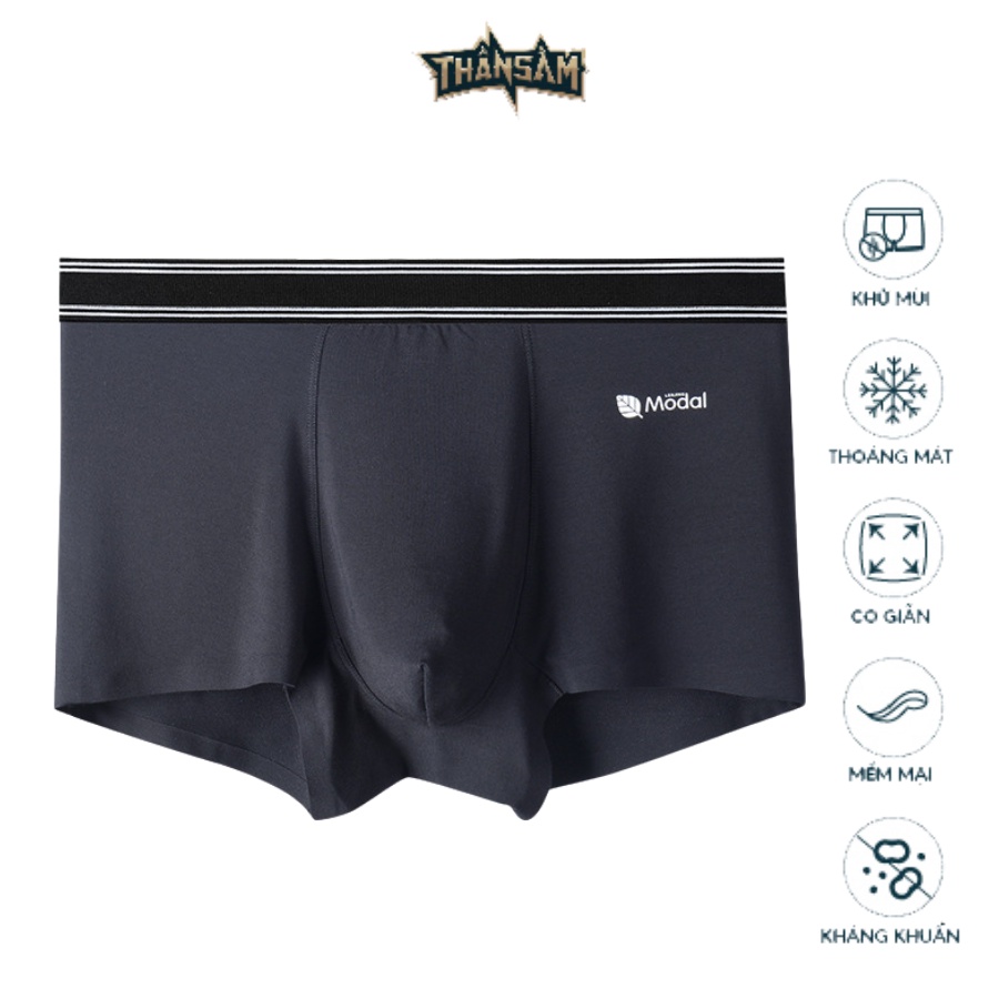 Quần Boxer Nam Thần Sấm Chất Modal Cao Cấp Kháng Khuẩn Vượt Trội - THANDOT_ĐEN