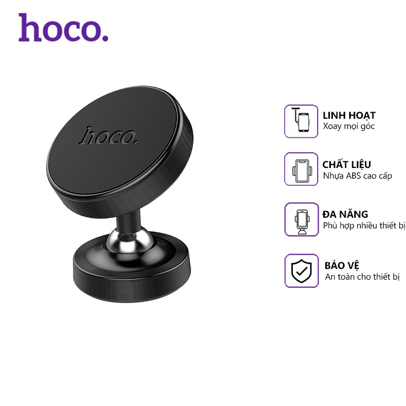Giá đỡ điện thoại Hoco CA36 Plus trên xe hơi, sử dụng đa năng tiện dụng, tương thích các thiết bị dán từ tính