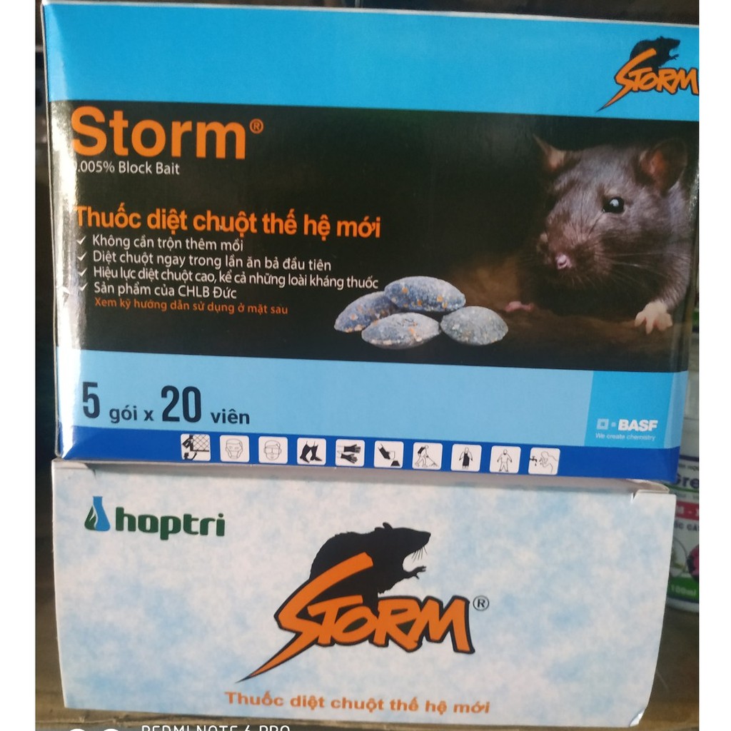 (6 gói) Thuốc Diệt Chuột Storm, Thuốc Chuột Storm (20 viên)