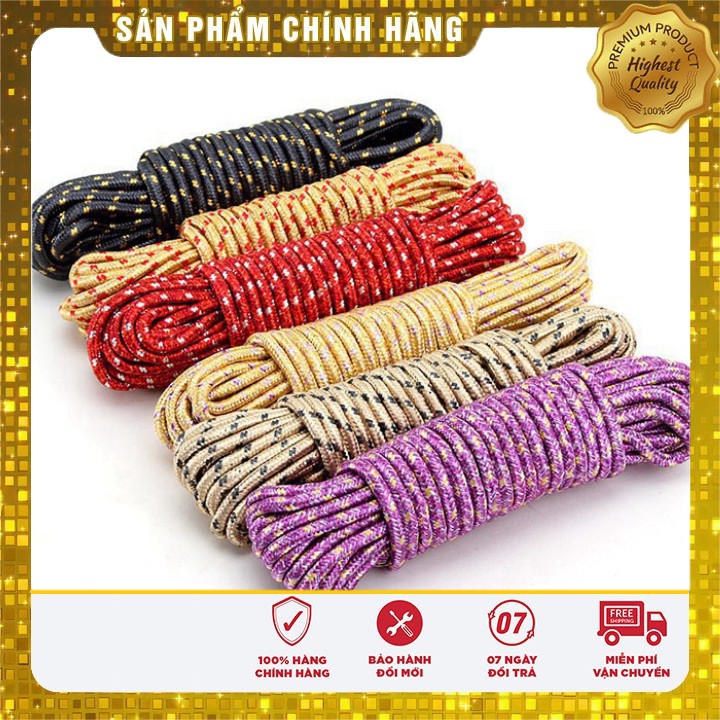 Cuộn Dây Phơi Cao Su Bọc Vải 10m (Treo Đồ, Phơi)