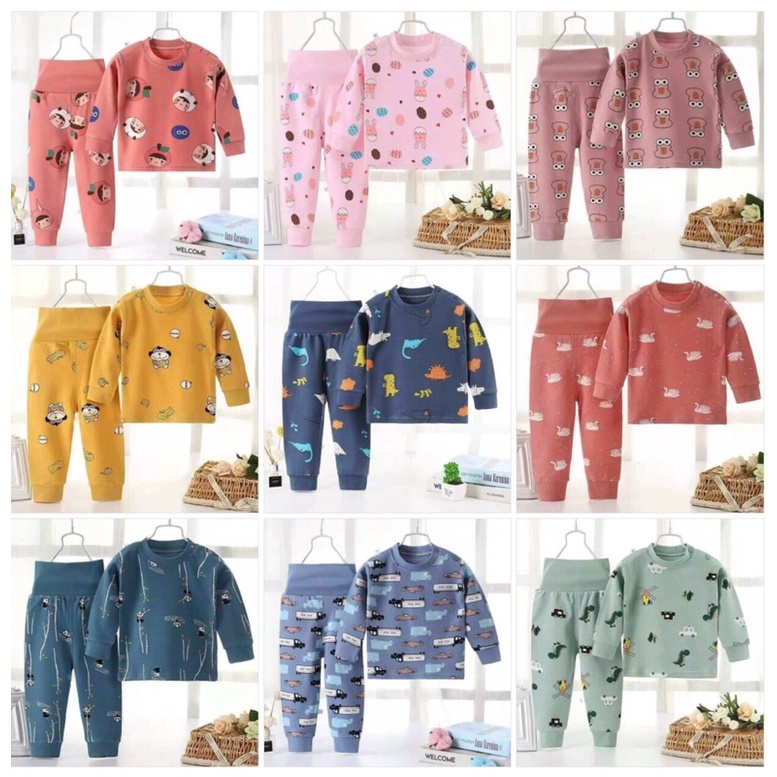 BỘ DÀI TAY THU ĐÔNG CHO BÉ TRAI BÉ GÁI ❤️BỘ COTTON NỈ HÀN CẠP CAO❤️MÃ B2536