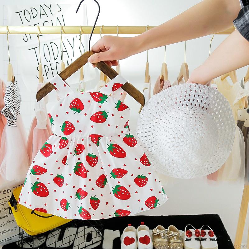 Set Đầm Hoa Kèm Nón Xinh Xắn Dành Cho Bé Gái