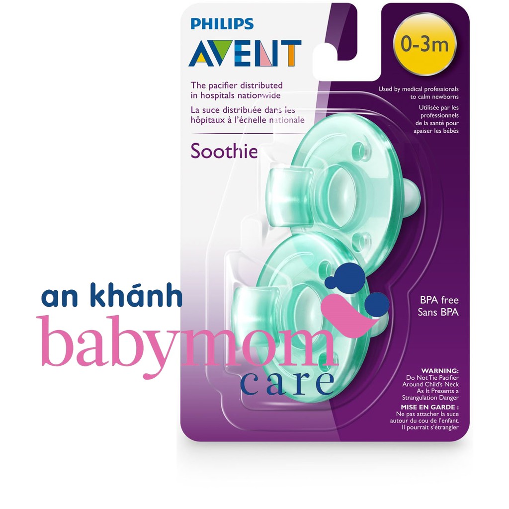 Ti giả Philips Avent chống vẩu 0-3m, 3m+