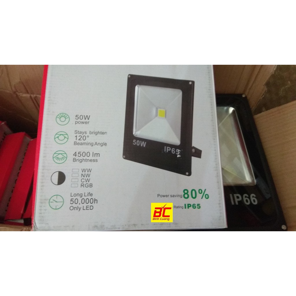 Đèn Pha Led 50W Công Suất Đủ Ánh Sáng Trắng
