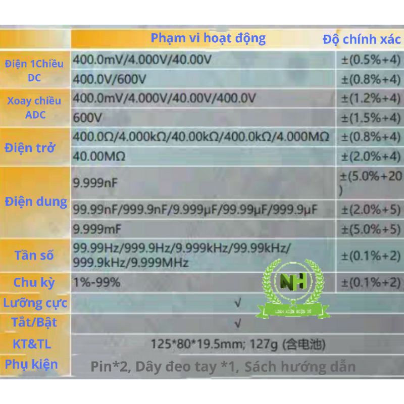 Đồng hồ vạn năng điện tử NOBEL NB4000P-2 Đo Tụ và Tần số