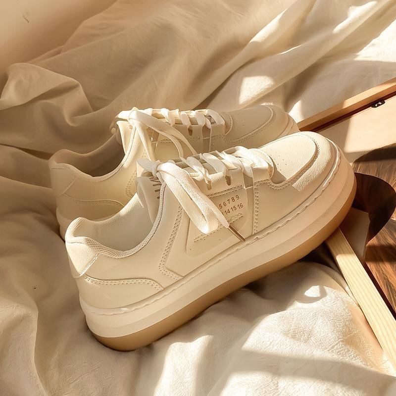 Giày Thể Thao Trắng Thoáng Khí Thoải Mái Phong Cách Hàn Quốc Cho Nữ