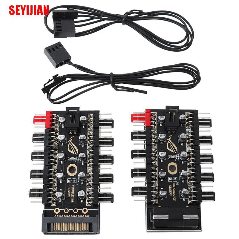 (SEY) Pwm Fan Hub 10 Sata Molex Cooler Cooling Fan Splitter Speed Controller Adapter | BigBuy360 - bigbuy360.vn