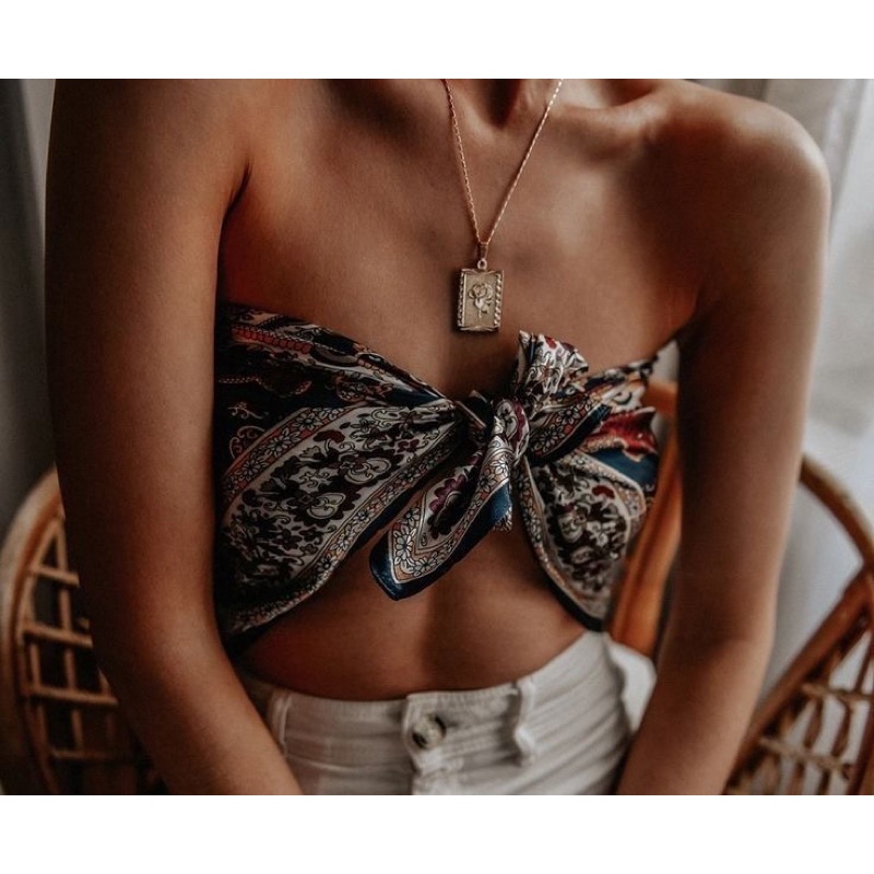 Khăn bandana cột áo yếm turban cột tóc đa năng size 90cm - Maben