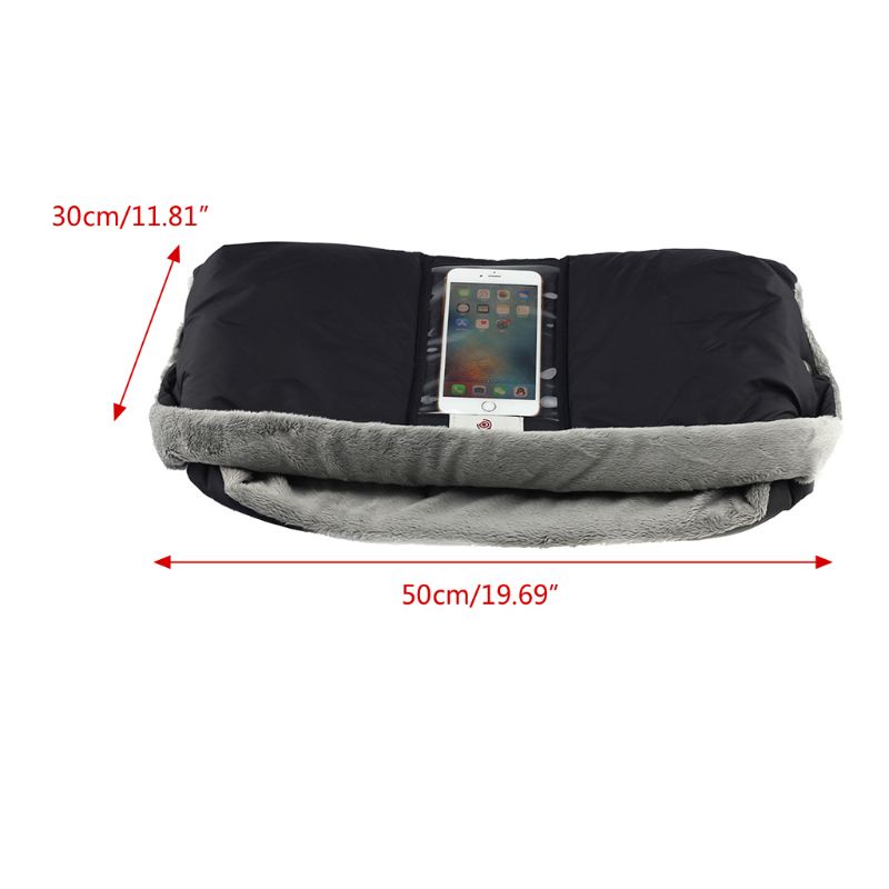 Găng Tay Cotton Dày Dặn Giữ Ấm Chống Đóng Băng Gắn Xe Đẩy Em Bé