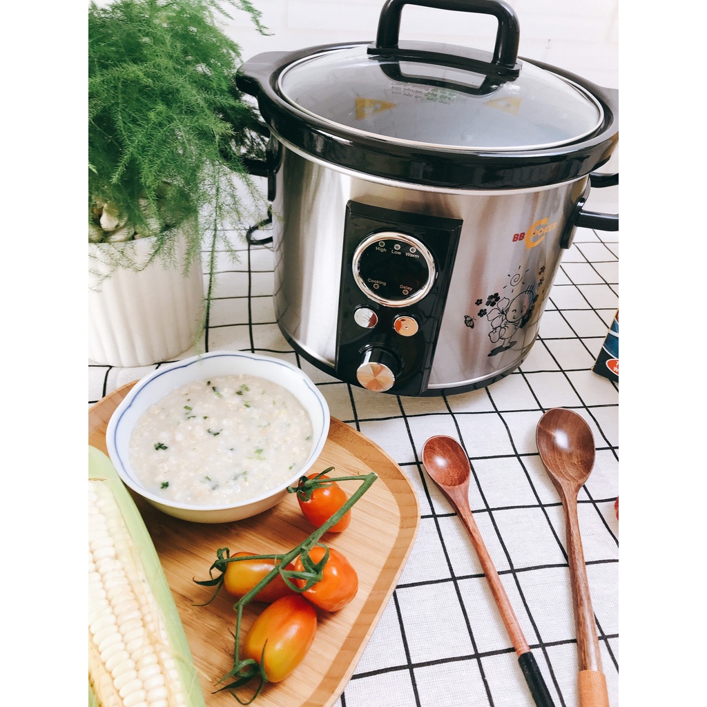Nồi nấu cháo BB Cooker 2,5L Hàn Quốc Máy bấm điện- BH 1 Năm