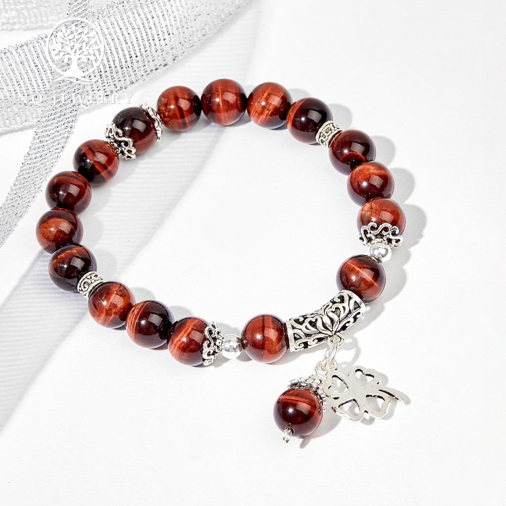 Vòng tay phối charm cỏ 4 lá - NQ Jewelry