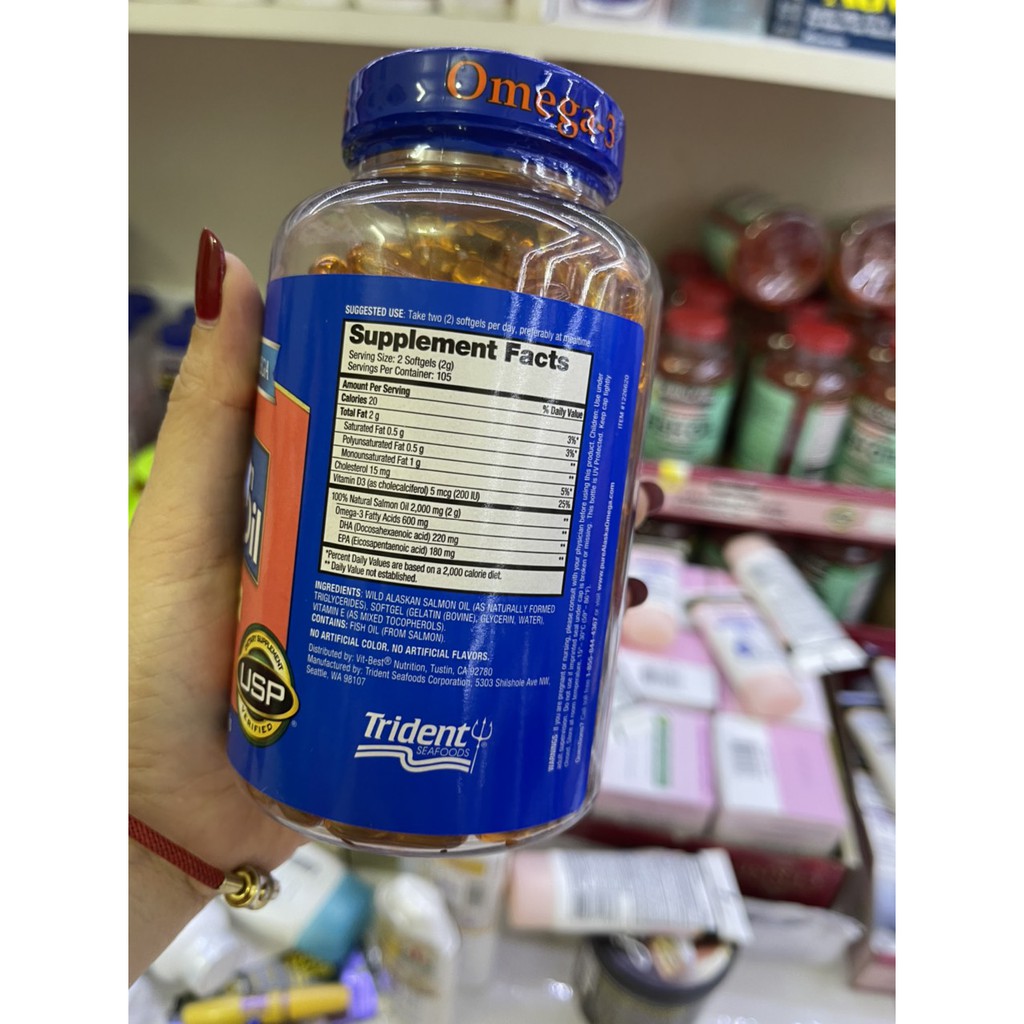 Dầu cá hồi Salmon Oil Omega 3 của Mỹ