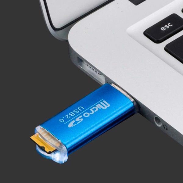 Đầu lọc thẻ nhớ USB 2.0 Vỏ Nhôm siêu bền bỉ GIAO MÀU NGẪU NHIÊN