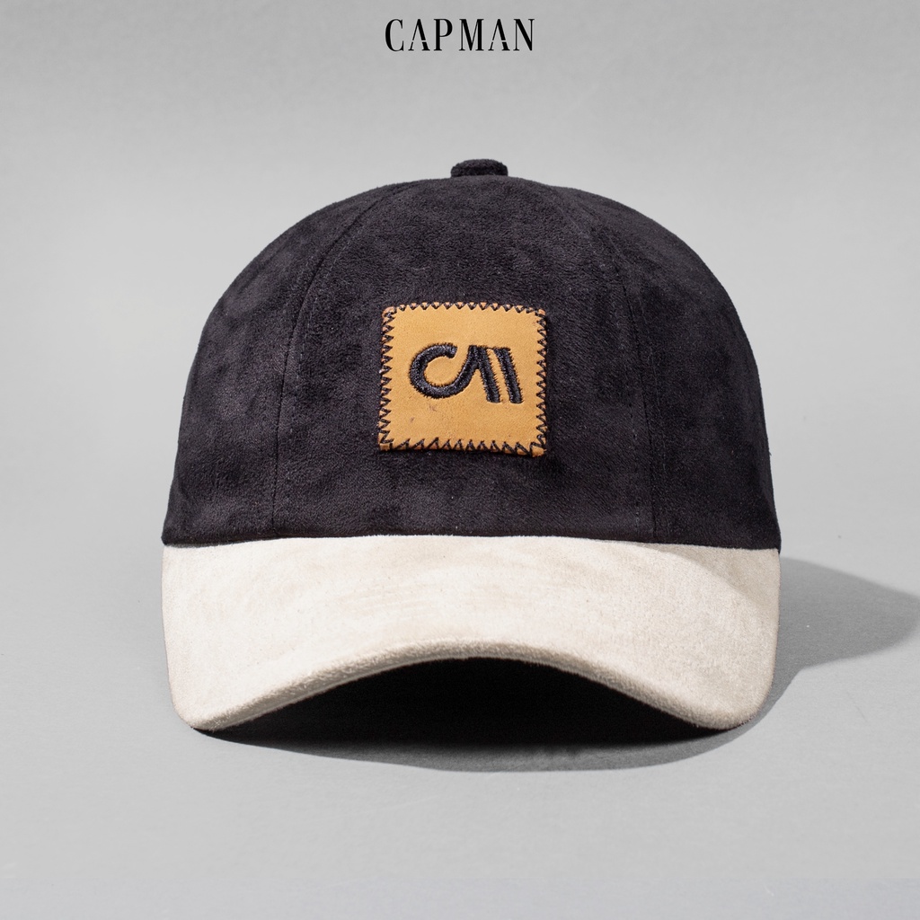 Mũ lưỡi trai chính hãng CAPMAN phom dáng thể thao ôm đầu vải da lộn CM141