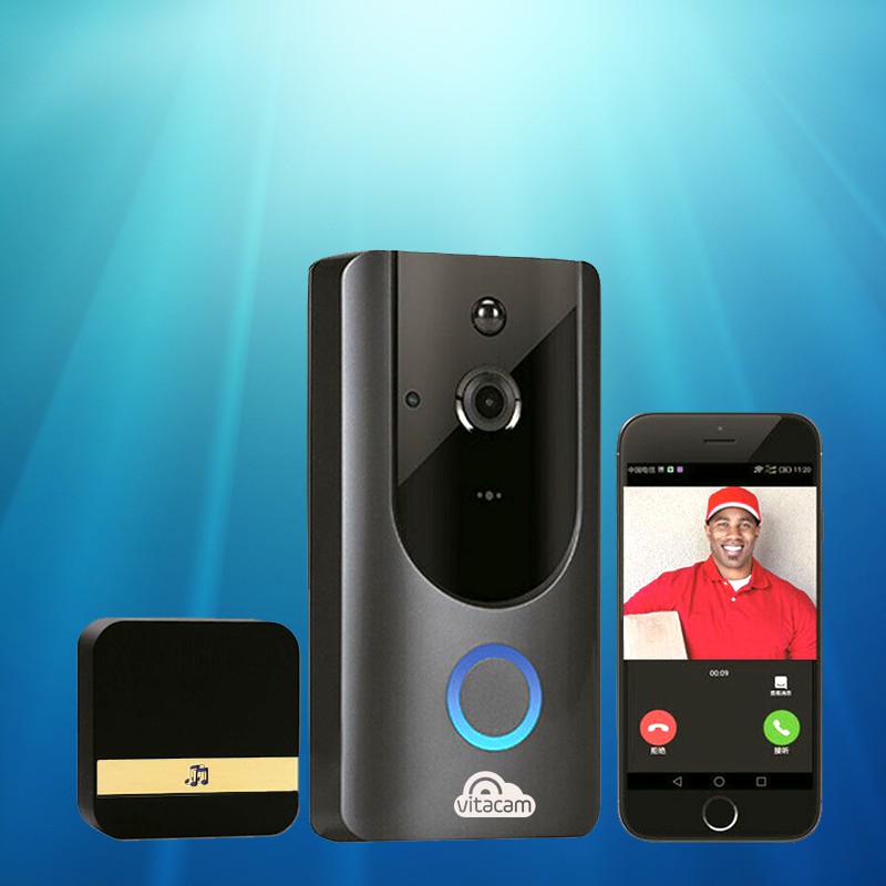 CAMERA CHUÔNG CỬA GHI HÌNH KHÔNG DÂY VITACAM DB02