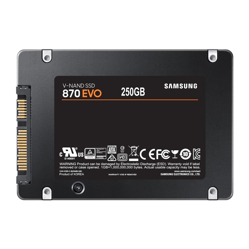 Ổ cứng SSD Samsung 870 Evo 250GB / 500GB / 1TB 2.5-Inch SATA III (Đen)