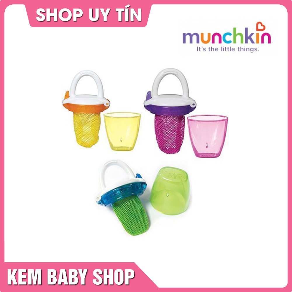 [Chính Hãng] Túi ăn chống hóc có nắp Munchkin - túi nhai ăn dặm chống hóc cho bé