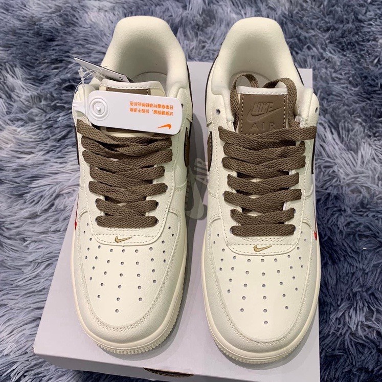 Giày thể thao AF1 vệt nâu, Giày sneaker air force 1 nam nữ cao cấp size 36_43