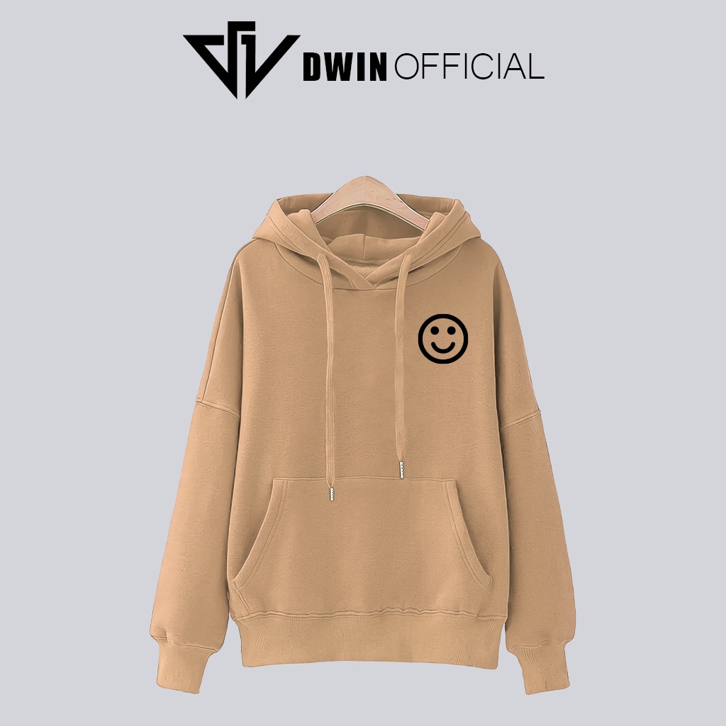 Áo hoodie mặt cười nỉ unisex DWIN basic nam nữ form rộng oversize local brand SP00049