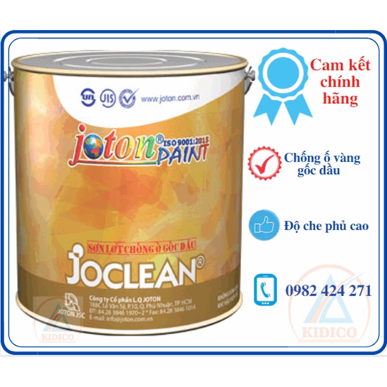 Sơn chống ố gốc dầu Joton Joclean bảo quản tường trong nhà và ngoài trời- Lon 1L và 3L