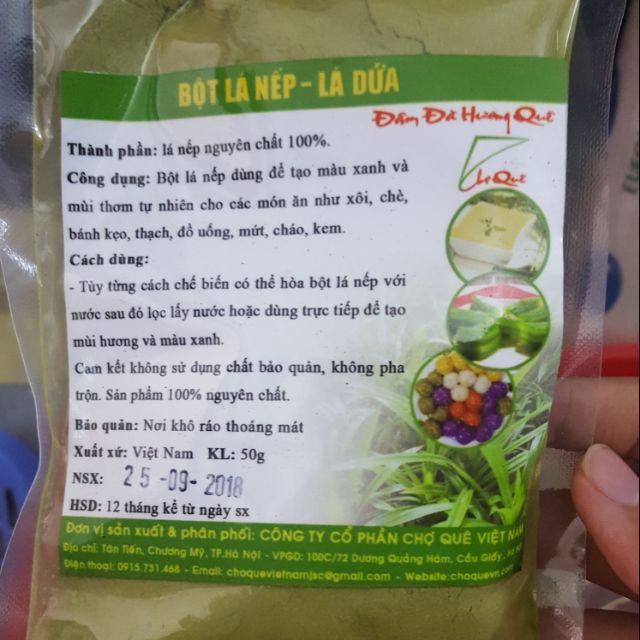 Bột lá nếp-lá dứa