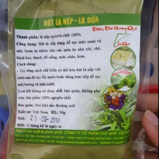 Bột lá nếp-lá dứa