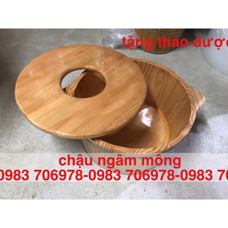 Chậu gỗ ngâm xông phụ khoa gỗ nhập loại 1
