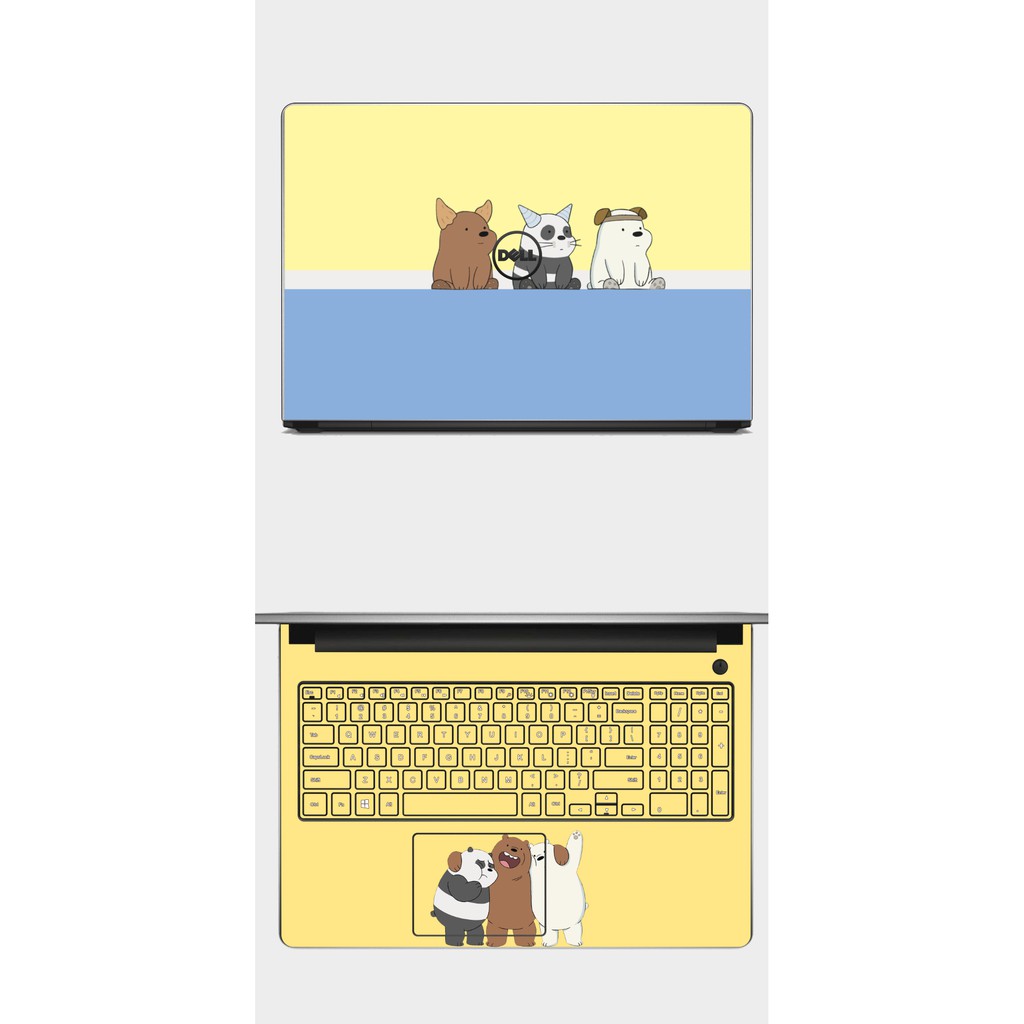 Mẫu skin WE ARE BEAR dễ thương. Full Các Dòng Như: Dell, Hp, Acer, Asus, Macbook,...in hình theo yêu cầu