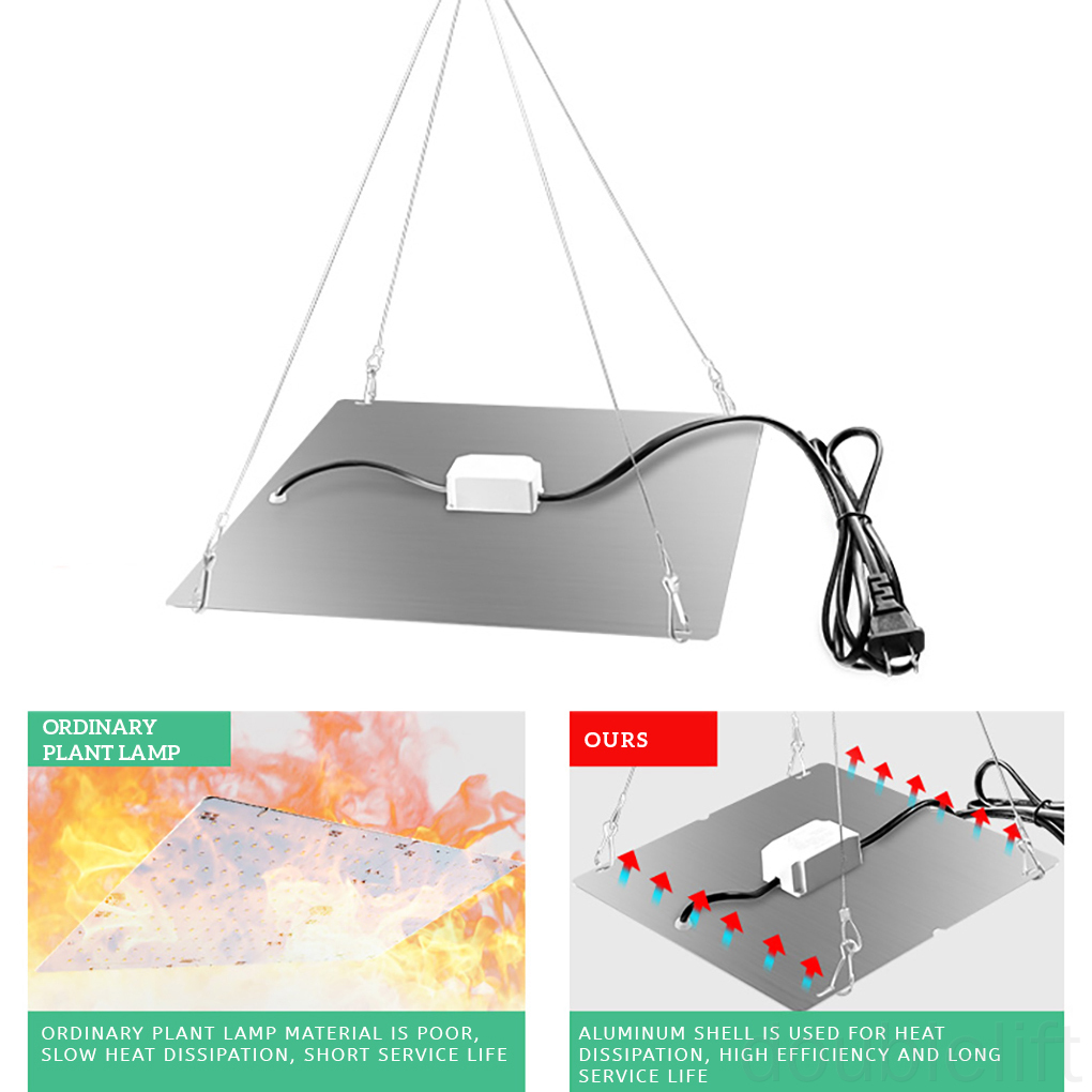 LED Grow Light Red Blue Spectrum Growing Lamp Plants Panel Lighting for Indoor Seedling US Plug doublelift store