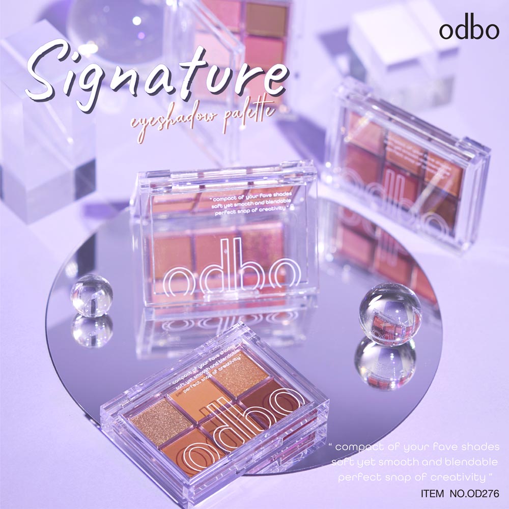 Bảng Phấn Mắt Odbo Tone Nâu Tây OD276 odbo Signature Eyeshadow Palette 4.8g Bảng Màu Mắt Tông Nâu Trà Sữa