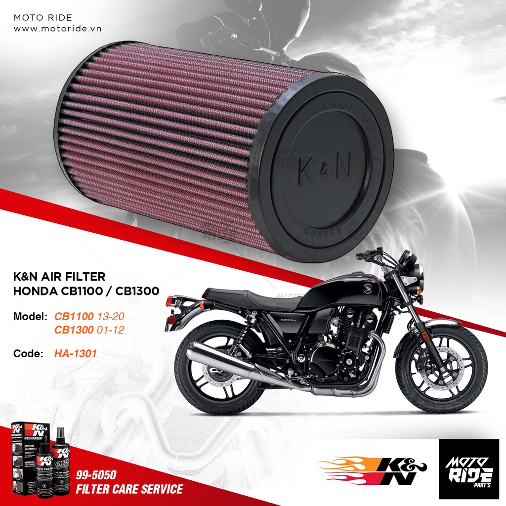 K&amp;N HA-1301 LỌC GIÓ ĐỘ CHO HONDA CB1100 / CB1300