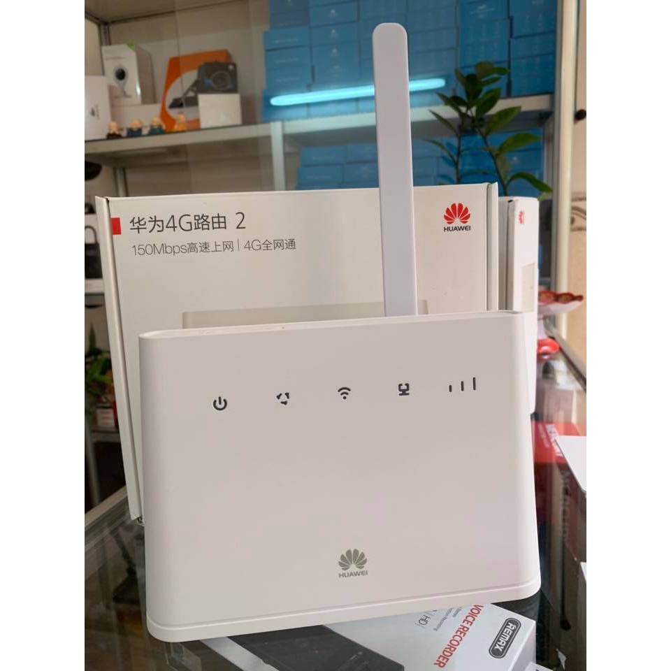 Bộ Router Phát WiFi 3G/4G Từ Sim Huawei B311As dành cho xe khách 32 user có WAN/LAN Kèm Anten