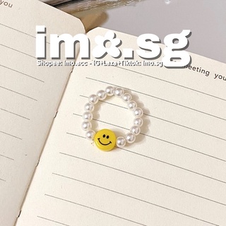 Nhẫn mặt cười smile ngọc imo.sg dễ thương cute năng động đáng iu phong cách