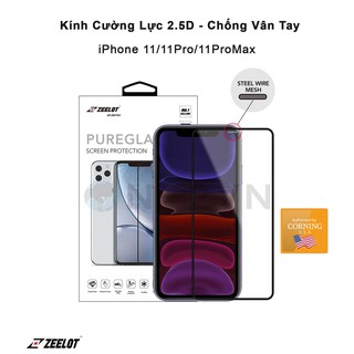 [Zeelot] Kính Cường Lực ZEELOT PureGlass 2.5D Chống Vân  cho iPhone 11 /11 Pro/iPhone 11 ProMax - Hàng Chính Hãng