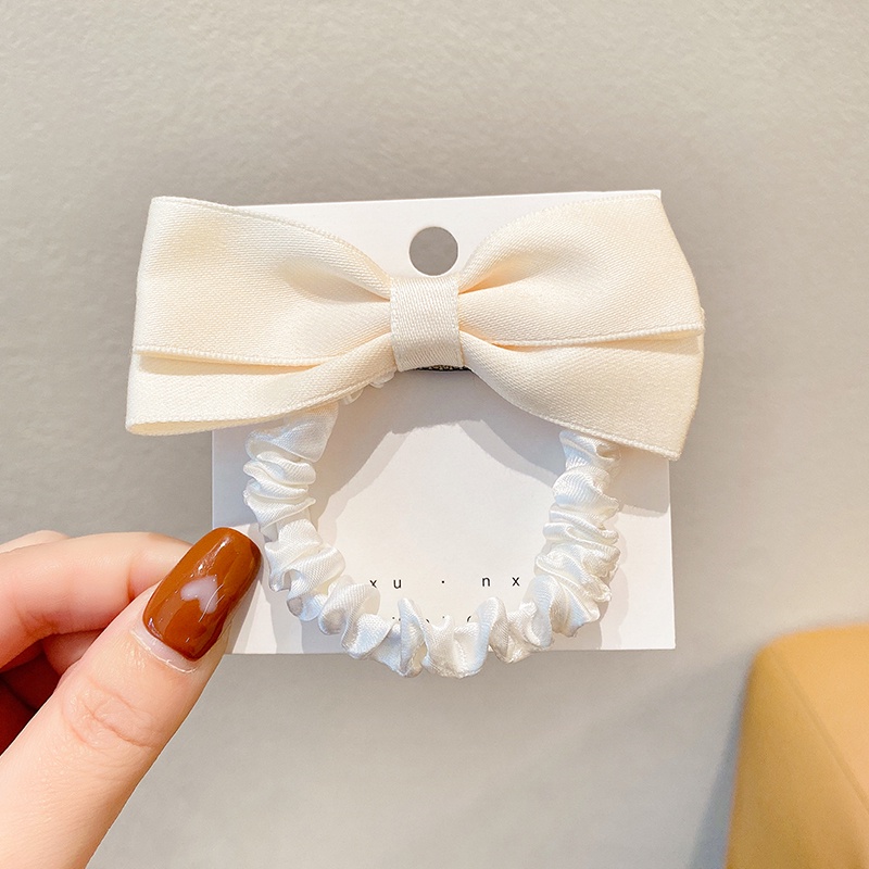 Dây Cột Tóc Vải Nhung Màu Đỏ Dễ Thương Phong Cách Hàn Quốc