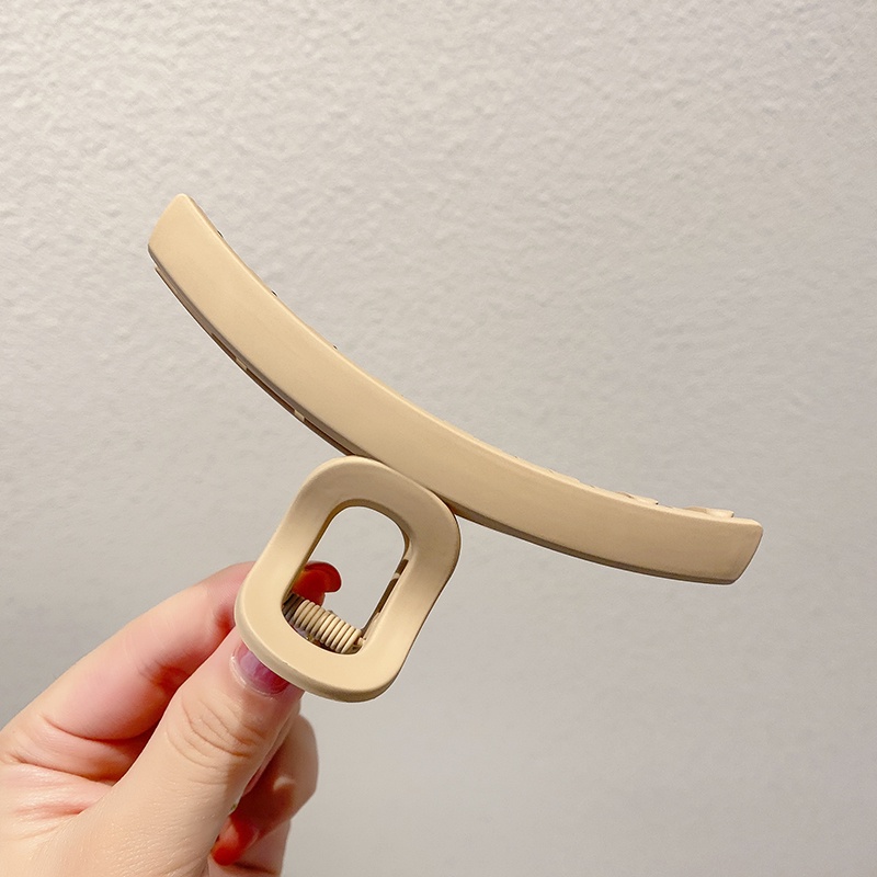 Kẹp Tóc Bằng Nhựa Acrylic Màu Nâu Phong Cách Hàn Quốc Thời Trang