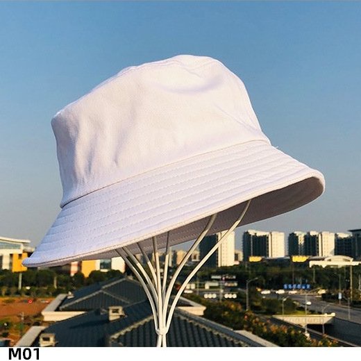 Mũ bucket trơn đen, trắng nón tai bèo vành tròn phong cách GD form unisex nam nữ - B01