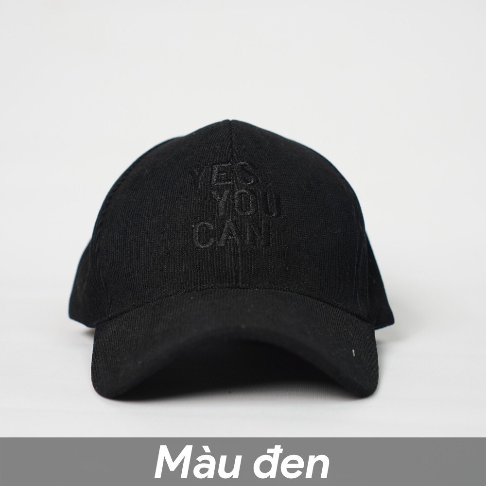 Mũ lưỡi trai - Nón kết thêu chữ Yes You Can phong cách Ulzzang form unisex nam nữ GRAMEN