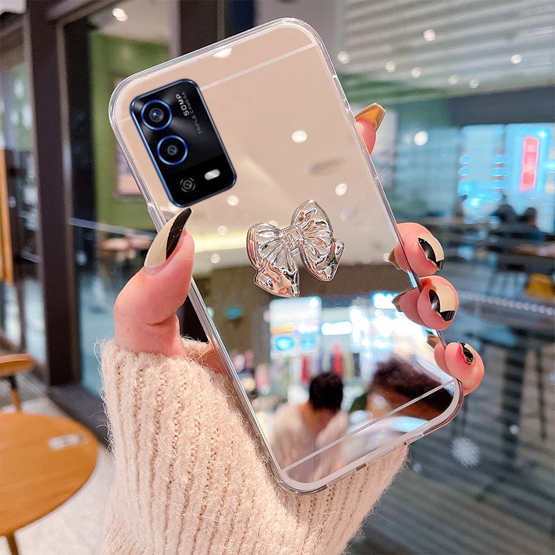 Ốp Điện Thoại Tráng Gương Viền Mềm Thời Trang Cho OPPO A55 4G Young