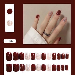 [Tặng kèm keo] Set 24 móng tay giả Nail Box - Mã R126