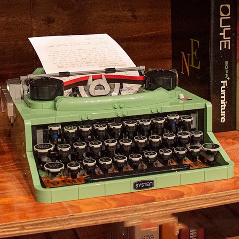 Đồ chơi Lắp ráp Mô hình 00912 Máy đánh chữ 2078pcs Retro Typewriter MOC 21327