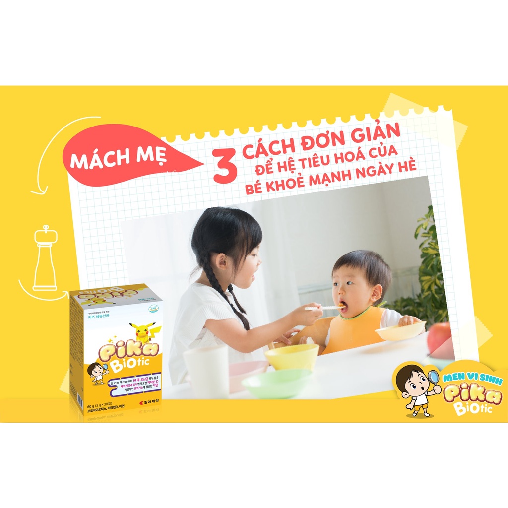Men PIKABIOTIC Dạng Gói bổ sung 19 chủng lợi khuẩn giúp tăng cường hệ vi sinh có lợi cho đường ruột