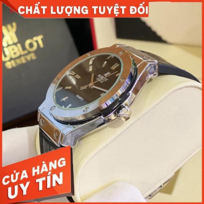 [Hublot dây da] Đồng hồ nam Hublot - máy pin - Size 42 mm Hàng có bảo hành 12 tháng | BigBuy360 - bigbuy360.vn