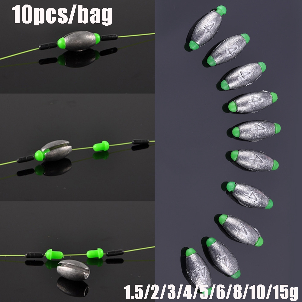 MUVAKO Bộ 10 tạ chì chìm dùng cho câu cá chuyên dụng