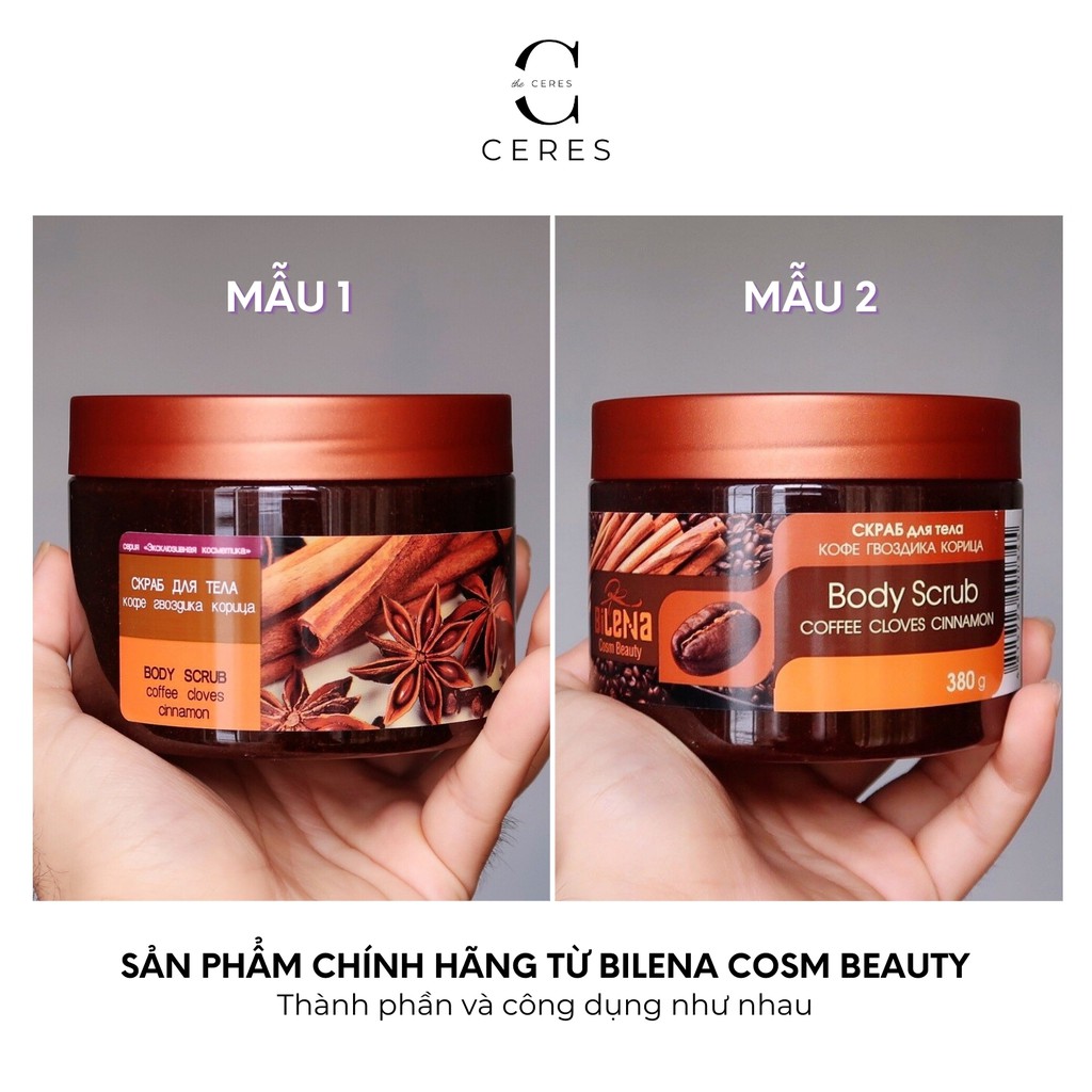 Tẩy Da Chết Quế Hồi - Tẩy Tế Bào Chết Mặt Và Cơ Thể Coffee Bilena Body Scrub 380ml | WebRaoVat - webraovat.net.vn