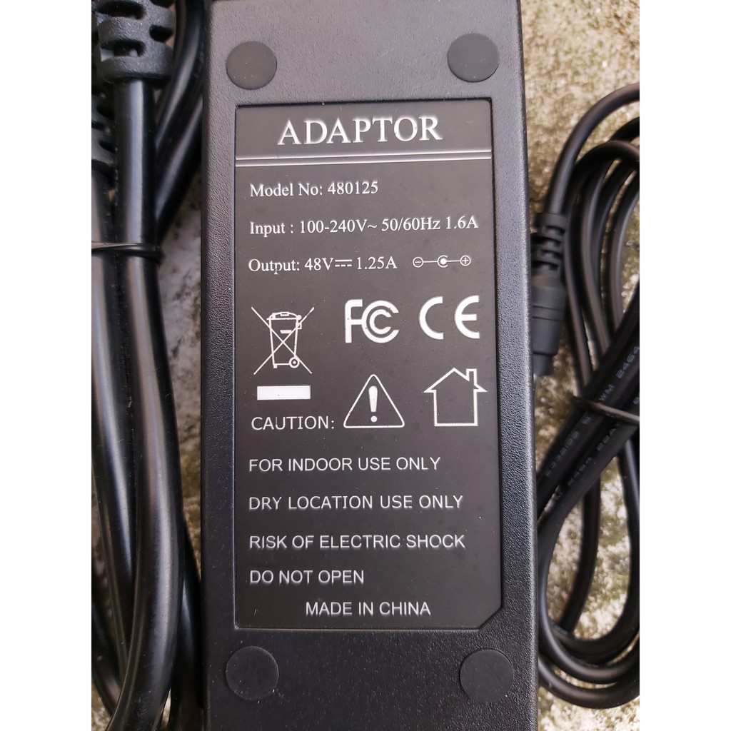 adapter 48v 1.25a cho đầu ghi cameha dahua